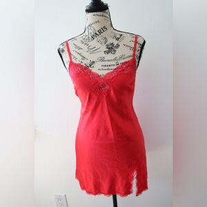 Victoria’s Secret Angels Babydoll Night Slip Dress Women's Size XS Red